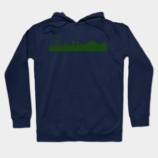 ISTANBUL skyline in forest green Hoodie